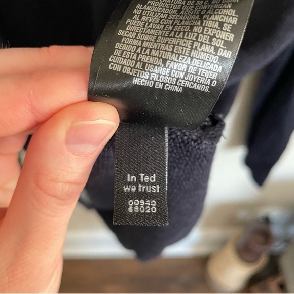 Ted Baker | Men’s Inzone Crewneck Linen Blend Navy Blue Pullover Sweater - Picture 8 of 11